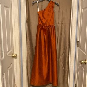 Burnt orange formal dress